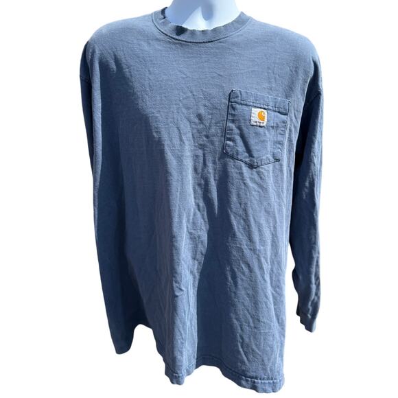 Carhartt Other - Carhartt Shirt Men XL Blue Original Fit Long Sleeve Crew Neck Workwear Pocket